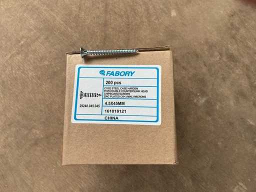 Fabory 4,5 mm x 45 mm vis galvanisées (7x)