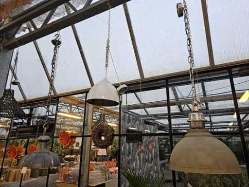 Set de 3 lămpi suspendate de designer cu aspect industrial