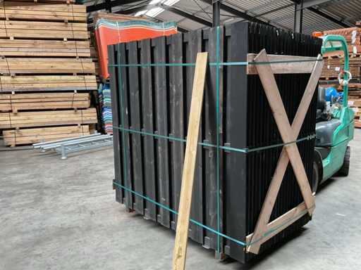 Grenen tuinscherm geïmpregneerd 17-planks 180x180 cm (12x)