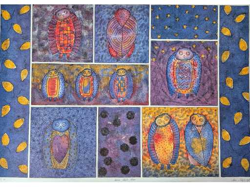 Serigrafia Ans van Dijk 'Vecchio Saggio'