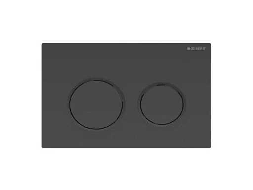 Geberit - Omega20 - Control plate, round, 2-button flush matte black