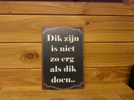 Metalen reclamebord 30x20cm