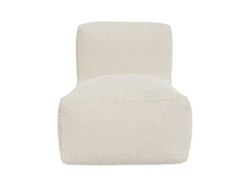 Fauteuil van gebroken wit terry stof 