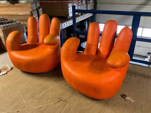 Swivel garden chair (2x)