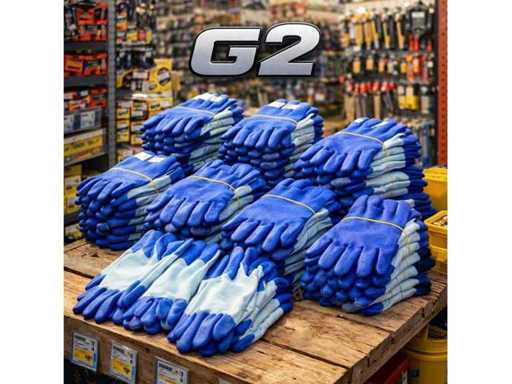 Lot de 50 paires de gants de travail bleu de marque neuf mélange de taille 