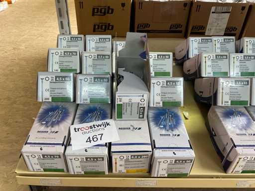 15 boxes of wood screws