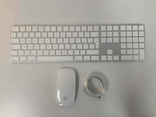 Apple - Magic QWERTY Keyboard with Numeric Keypad & Magic Mouse