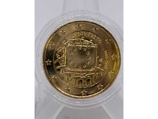 2 euros plaqués or – 10 ans d’introduction à l’Europe – Slovénie 2017