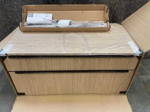 Delpha - Infiltration 90 cm - Armoire lavabo avec dessus