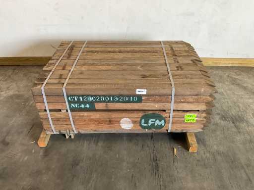 Azobé hardwood garden post pointed 150x7x7 cm (98x)
