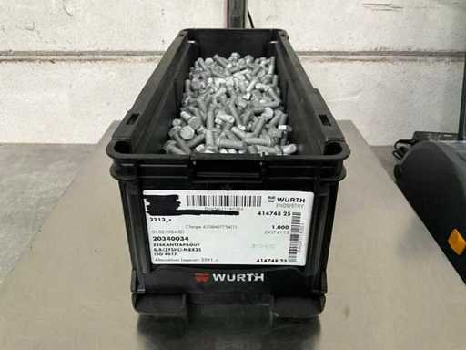 Würth 14.09 kg Zeskant tapbout M8 x 25 in stapelbare bak