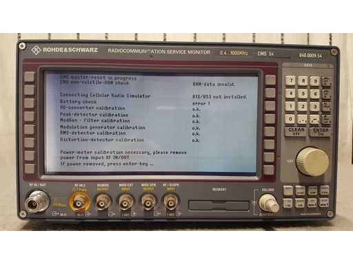 ROHDE & SCHWARZ - - CMS 54 - Hochleistungs-Analogfunkbank
