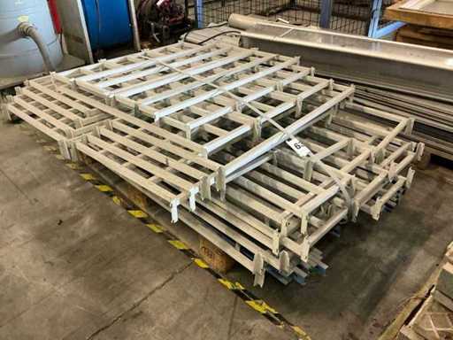 Batch of dismantled warehouse racks