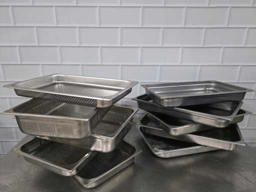 Plateau Gastronorm en acier inoxydable (perforé) (10x)