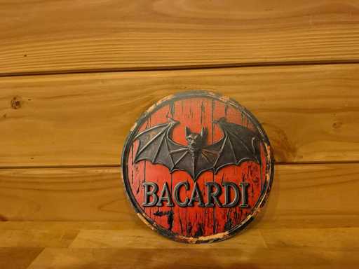 Metal advertising sign round 20cm