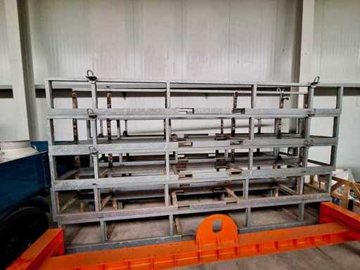 Stapelbare Stahlregale – Transportrahmen (5x)