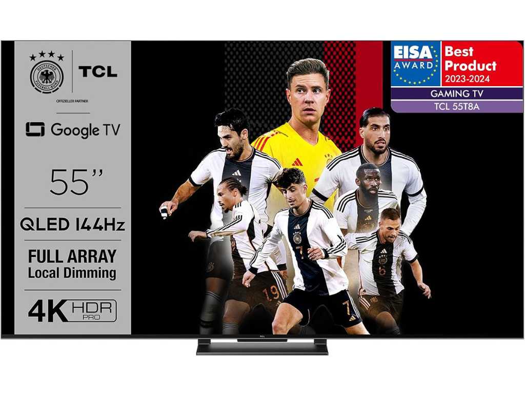 TCL 55T8A 55" TV, QLED, HDR