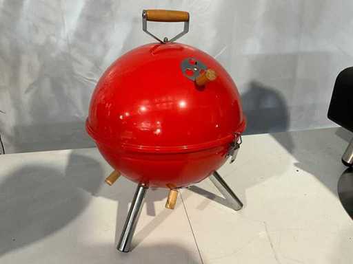 Barbecue round - 30 cm - charcoal - red 