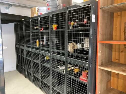 Raft de depozitare Würth cu uși și conținut din grilaj