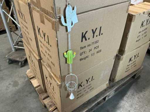 Partij hangende decoratie cactussen 100cm (96x)