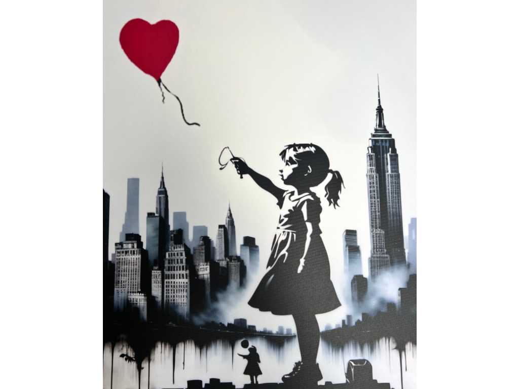 (à) Banksy - fille avec ballon 