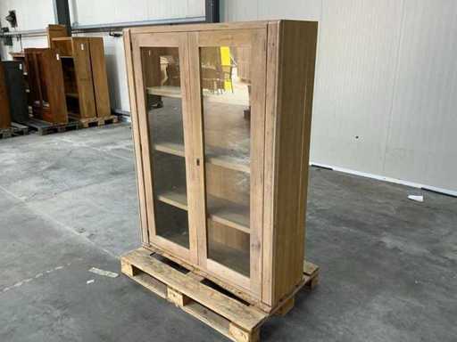 Szafka wystawowa z dębu 156,5x121,5x36cm