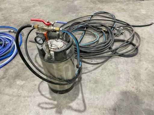 Recipiente a pressione (adesivo) con tubi e pistola spray