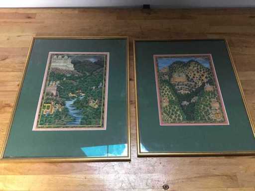 Tradycyjne indyjskie miniatury 2x