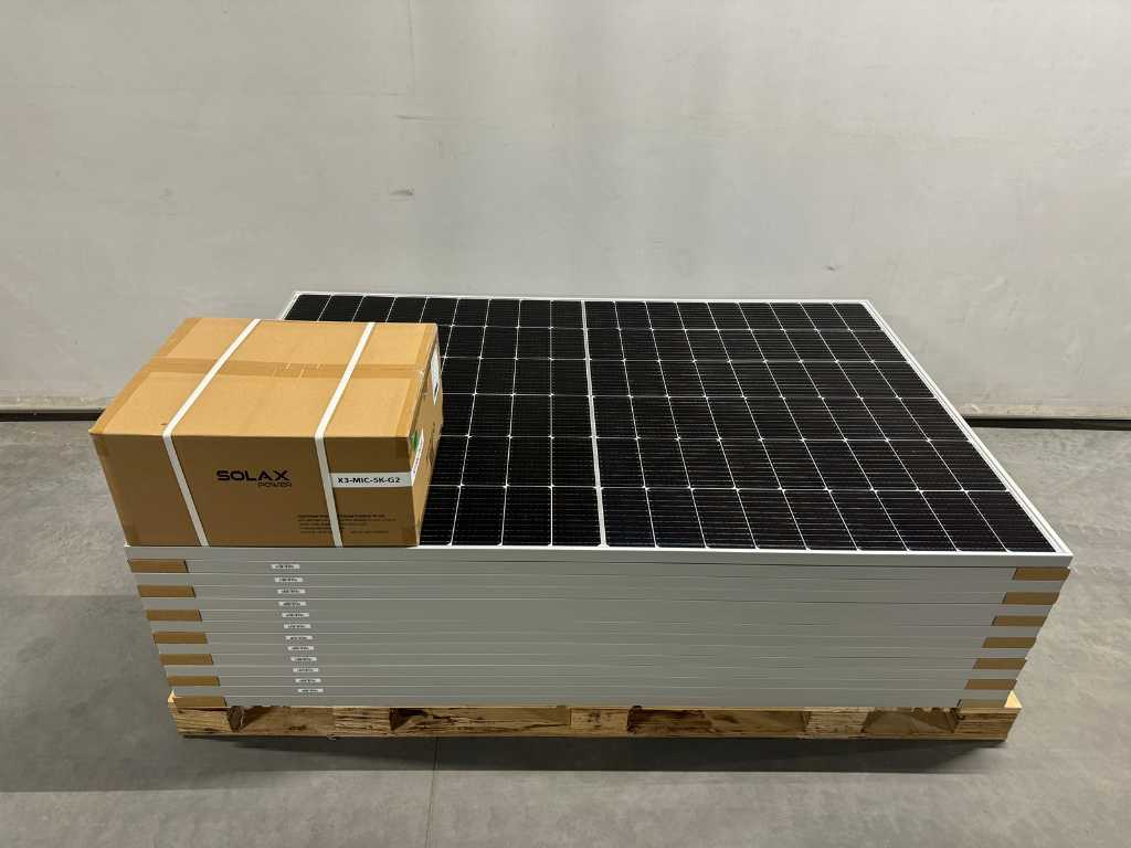 JA Solar - ensemble de 14 panneaux solaires (405 wp) et 1 onduleur Solax X3-MIC-5K-G2 (3 phases)