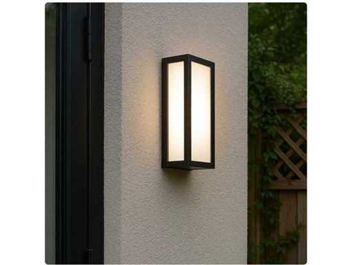 4 x lampe murale fixe en opal noir