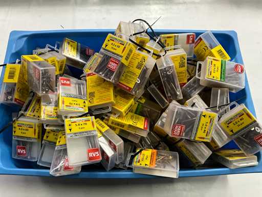 Rotadrill Różne ze stali nierdzewnej, ocynkowanej i mosiądzu (100x)