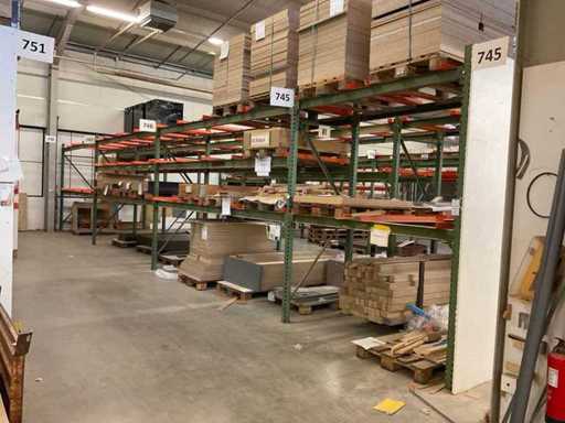 Heavy-duty shelf, with contents