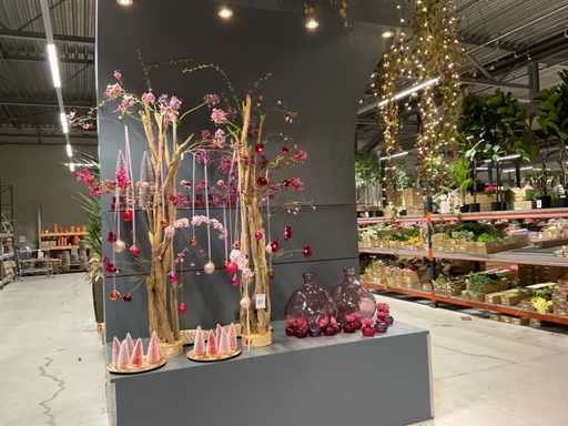 Decorative branches and Christmas decorations