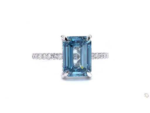 Inel din aur alb de 18 carate cu diamant de 3,45 ct