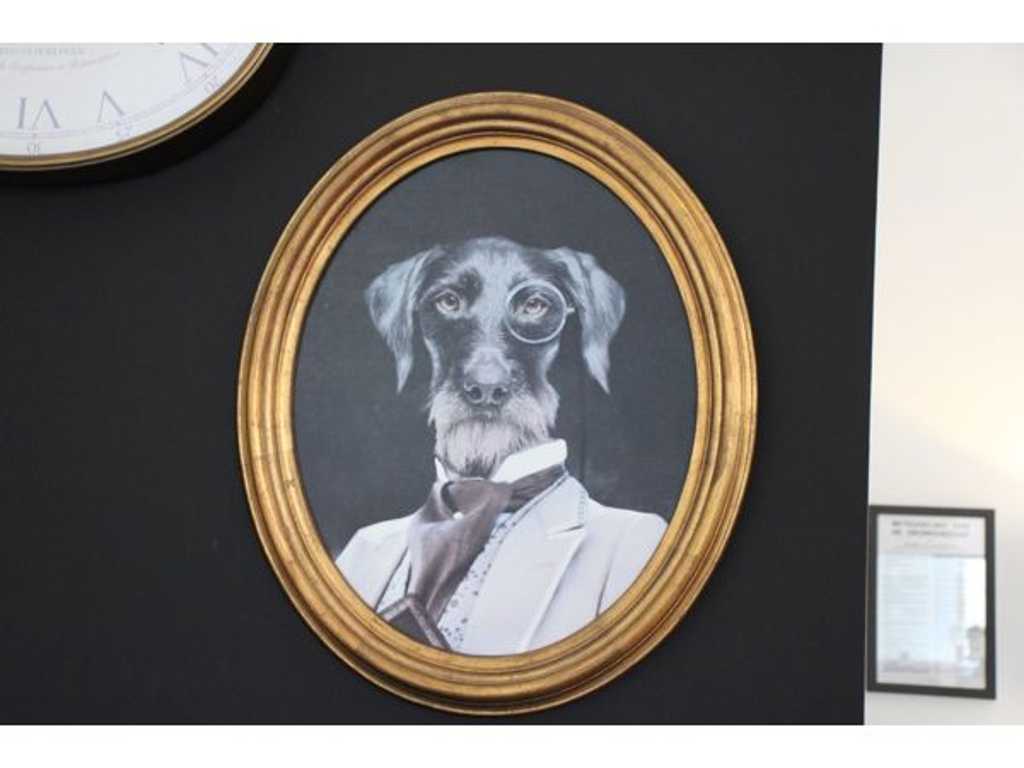 Decoratieve kader voorzien van afbeelding "Hond"