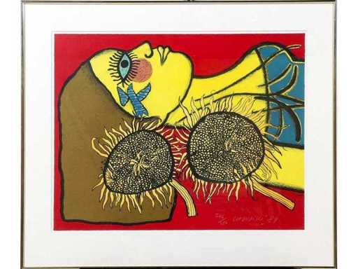 Corneille - Hommage à Van Gogh - litho - ingelijst