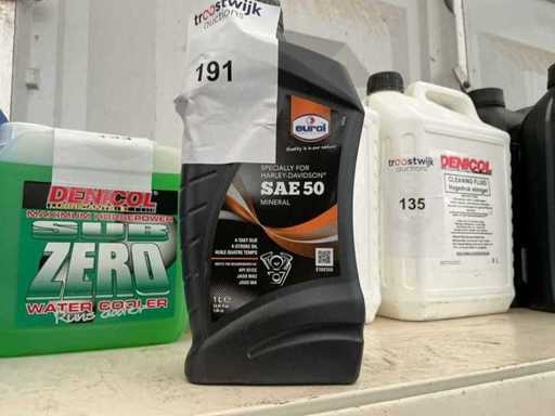 Eurol, capacità 1 litro Olio motore Harley Davidson (5x)