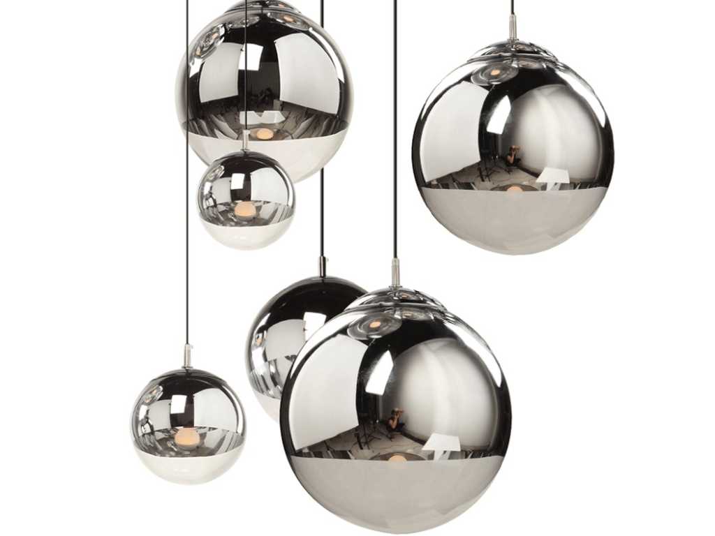 Design lighting glass spheres different sizes