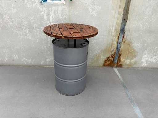 Statafel olievat met kabelhaspel blad (6x)