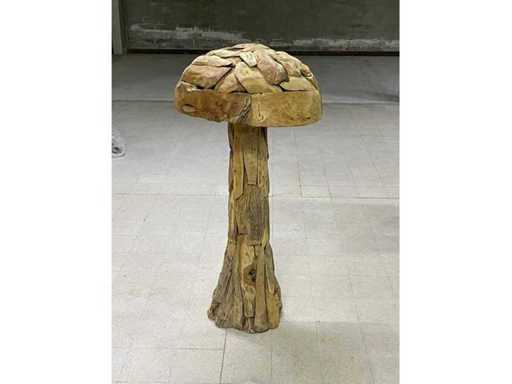 Pilz in Teak H120 cm
