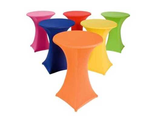 5x copertura elastica Bordeaux + copertura superiore per tavolo in piedi di diametro 80-85cm. NUOVO (5 volte)