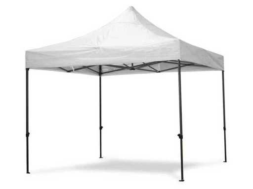 New Folding tent 3x3 white with side tarpaulins