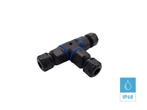 T stuk kabelverbinder 3 aderig waterdicht (10x)