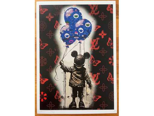 DEATH NYC : Banksy Mouse & Murakami Balloons 14/100