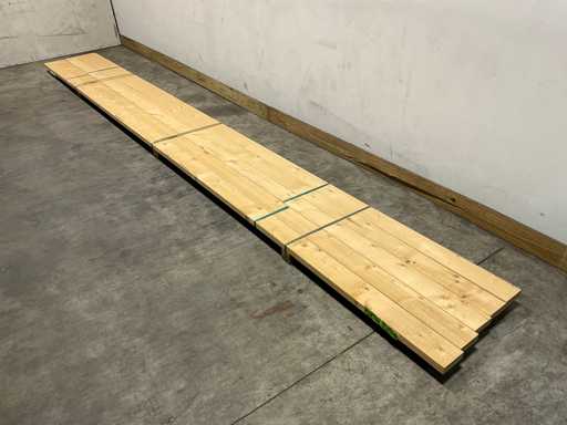 Grindă de molid rindonată - 540x12x3,8 cm (5x)