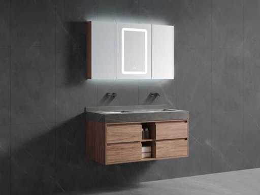 badkamermeubel 2-persoons - 120cm - Kleur walnoot