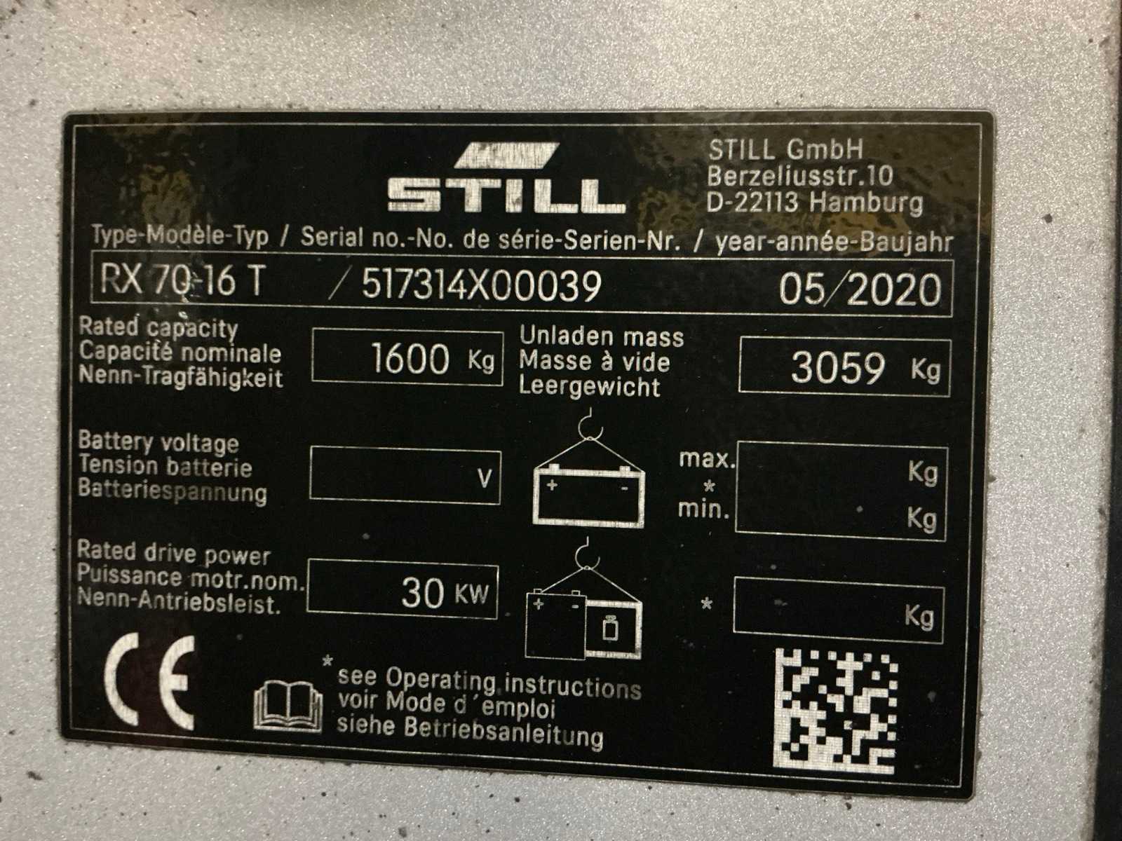 2020 STILL RX70-16T Forklift