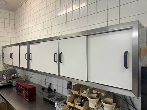 Wandkast met trespa schuifdeuren (2x)