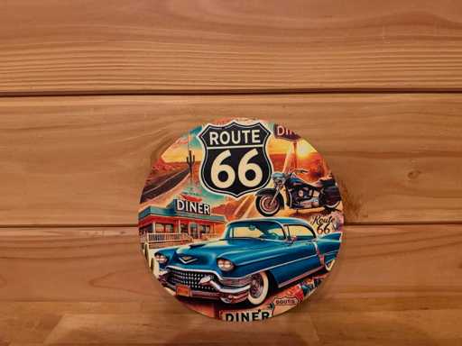 Metal advertising sign round 20cm