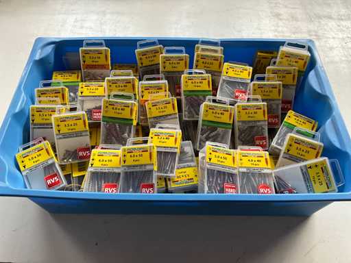 Rotadrill Diverses vis : acier inoxydable, laiton et galvanisé (100x)